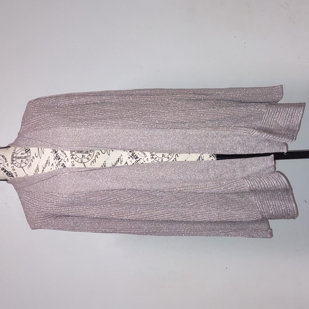 Belldini Shimmer Cardigan Truffle Silver Size XL  NWT Women